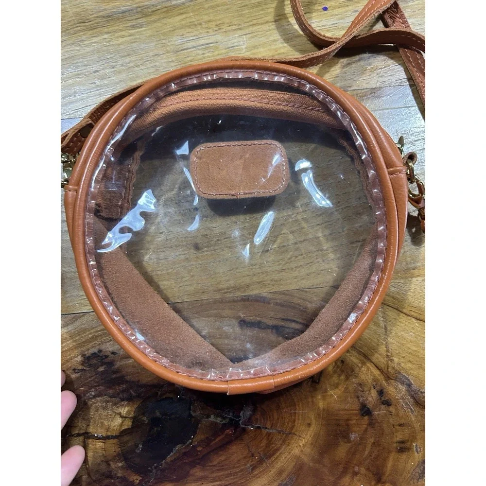 Jon Hart Design Luna Bag Purse Clear Burnt Orange Texas Stadium Bag